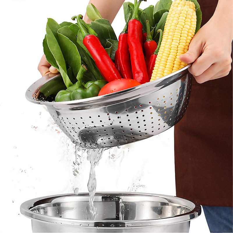 3 az 1-ben zöldségszeletelő lefolyó kosár rozsdamentes acél zöldség Julienne reszelő salátakészítő tál konyhai kütyük