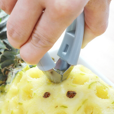 Curățător de ochi de ananas Cutter din oțel inoxidabil Clip practic pentru îndepărtarea semințelor pentru fructe, legume, morcovi, pensete pentru roșii, instrument de bucătărie pentru acasă