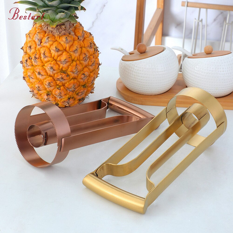 1 бр. Белачка за ананас от неръждаема стомана Висококачествени резачки за ананас Нож за плодове Резачка за сърми Инструменти за зеленчуци Кухненски аксесоари