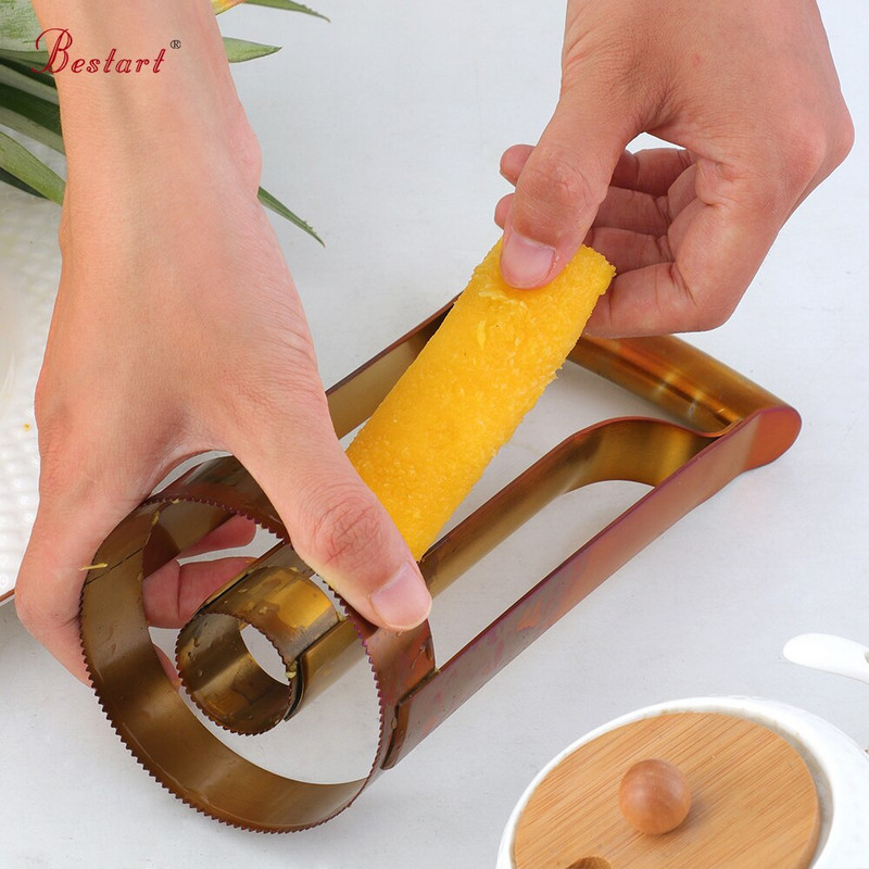 1 бр. Белачка за ананас от неръждаема стомана Висококачествени резачки за ананас Нож за плодове Резачка за сърми Инструменти за зеленчуци Кухненски аксесоари