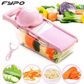 Fypo Pink 6 σε 1 Κουζίνα πολλαπλών λειτουργιών Τρίφτης λαχανικών Τρίφτης καρότου Τριφτης Κόφτης πατάτας Mud Chopper Kitchen Gadget