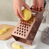 Rose Gold Πολυλειτουργικός τρίφτης Potato Masher Ricer Vegetable Fruits Tool Fruit Slicer Peeler Carrot Shredder Κουζίνα Gadgets