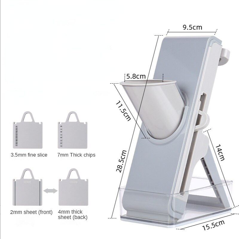 Zöldségvágó multifunkcionális hússzeletelő állítható reszelő, gyümölcsszeletelő háztartási használatra Konyhai robotgépek Konyhai kütyük