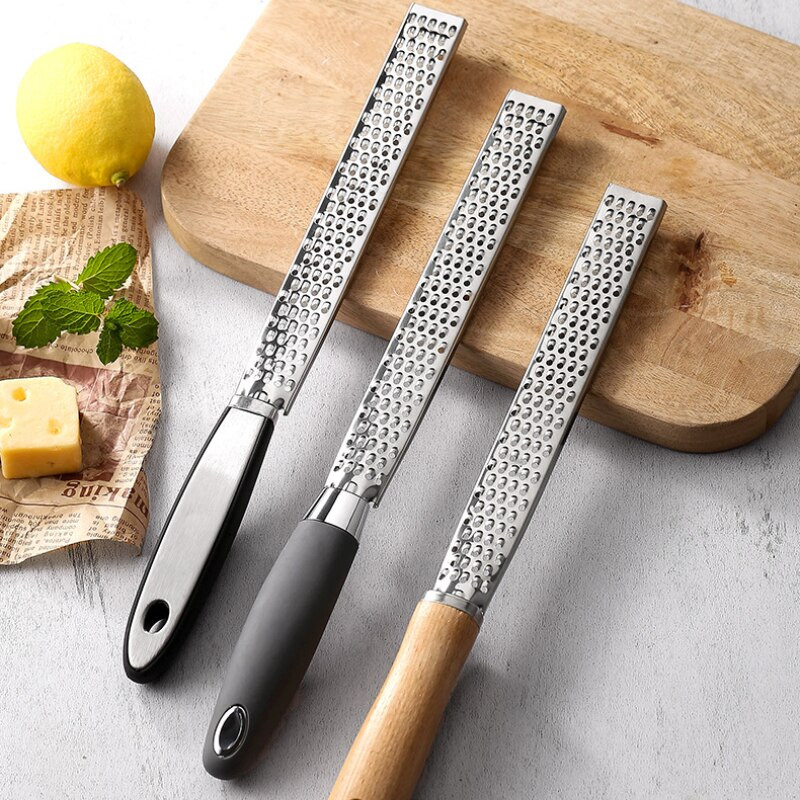Malom sajtreszelő rozsdamentes acél citrom héj Citrus gyömbér fokhagyma reszelő hosszú nyelű zöldség konyhai szerszám kézikönyv