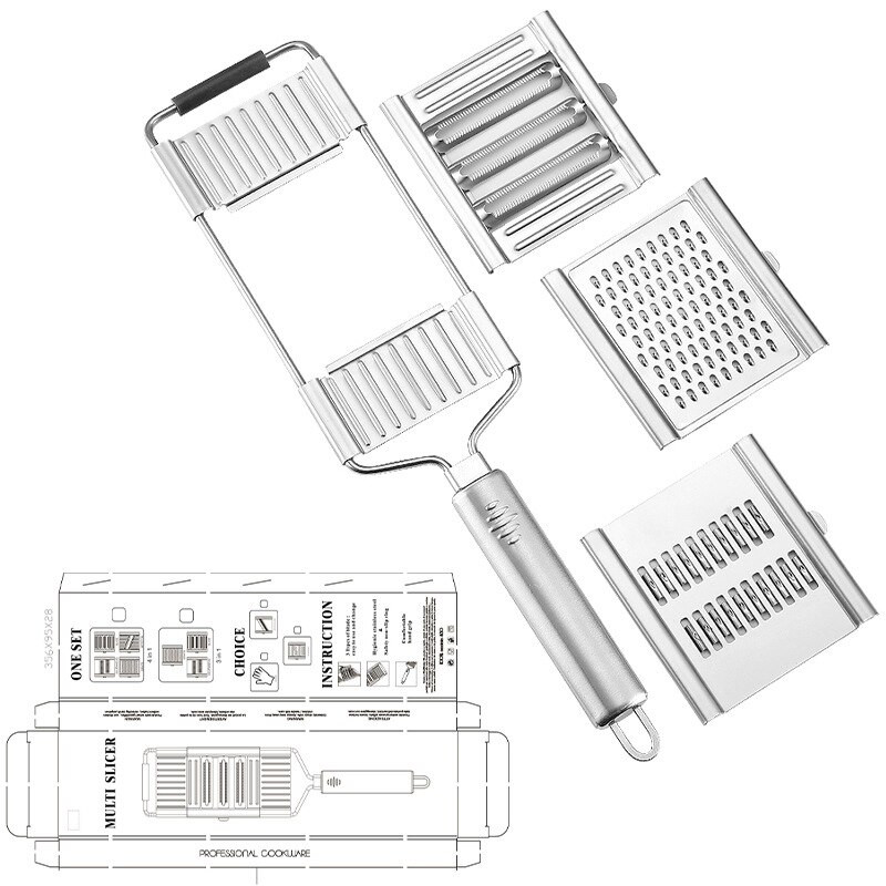 Rozsdamentes acél zöldségvágó multifunkciós zöldségvágó gyümölcs burgonya hámozó sárgarépa reszelő aprító konyhai tartozék