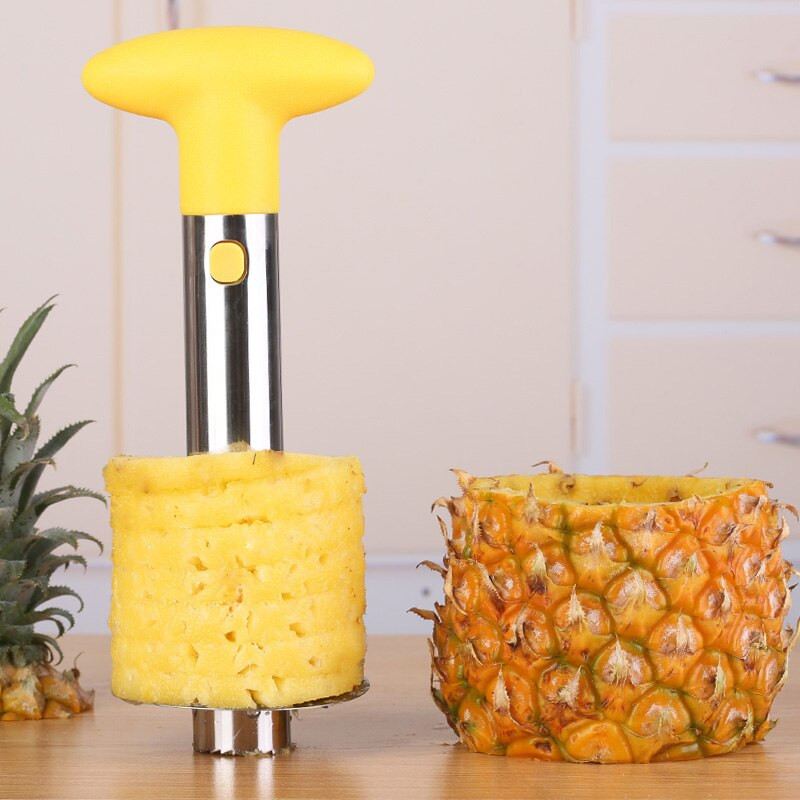 Резачка за белачка на ананас от неръждаема стомана Нож за сърцевина Нож за плодове Резачка за ананас и лимон Сокоизстисквачка Кухненски аксесоари
