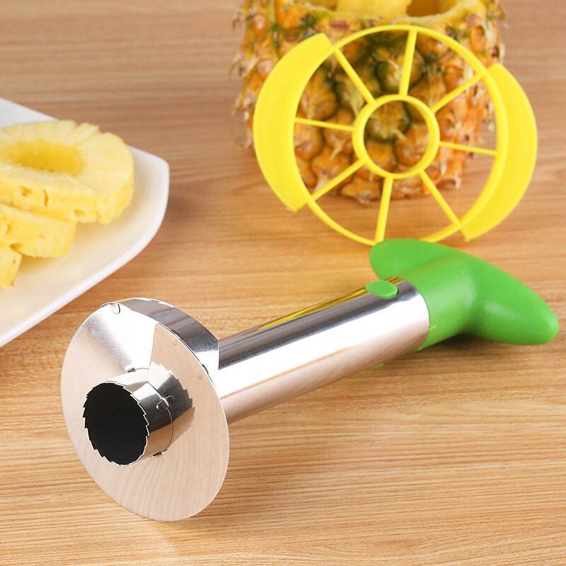 Резачка за белачка на ананас от неръждаема стомана Нож за сърцевина Нож за плодове Резачка за ананас и лимон Сокоизстисквачка Кухненски аксесоари