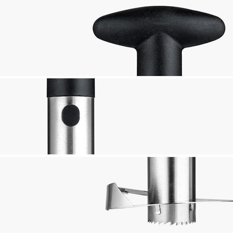 Ananászszeletelő Rozsdamentes Hasznos gyümölcseszközök Konyhai Spirálvágó Ananászmag Hámozó Eszközök Vágó Kiegészítők Eszközök