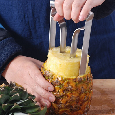 Cuțit de ananas din oțel inoxidabil Cuțit de curățat de ananas Dispozitiv de curățat Fructe Instrumente și accesorii de bucătărie