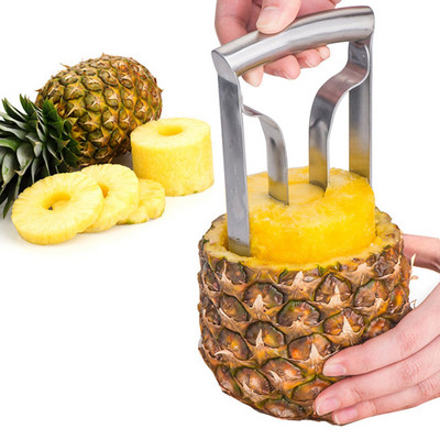 Tăiător din oțel inoxidabil pentru fructe și ananas Tăiător de curățat Cutter de bucătărie Cutter de curățat Instrumente ușoare