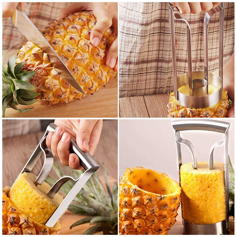 Неръждаема стомана Резачки за резене на сърцевина за плодове и ананас Белачка Резачка Кухненска резачка Белачка Лесни инструменти