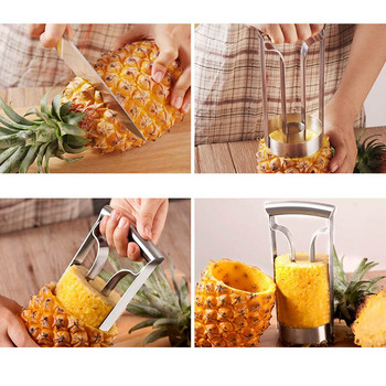 Резачка за плодове и ананас от неръждаема стомана Белачка за ножове Кухненски инструменти Fping