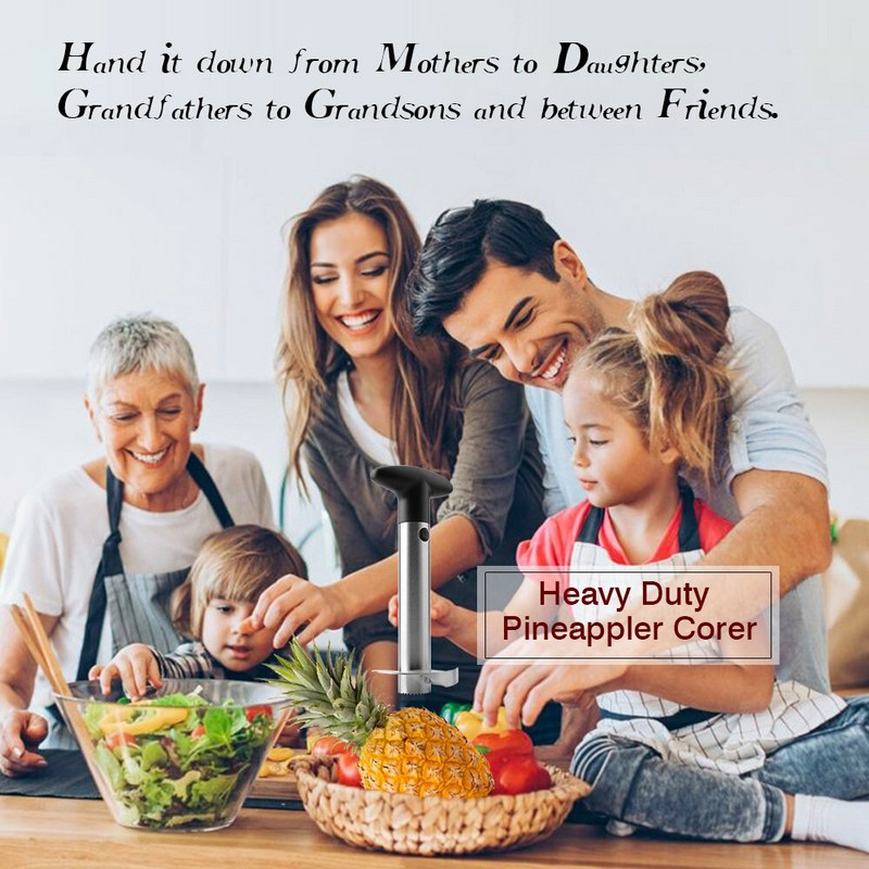 Peilis virtuvės įrankis Nerūdijančio plieno vaisių ananasų šerdies pjaustyklė Sluoksnio pjaustyklė Parer Geriausiai parduodama ananasų pjaustyklė vaisių peilių pjaustyklė