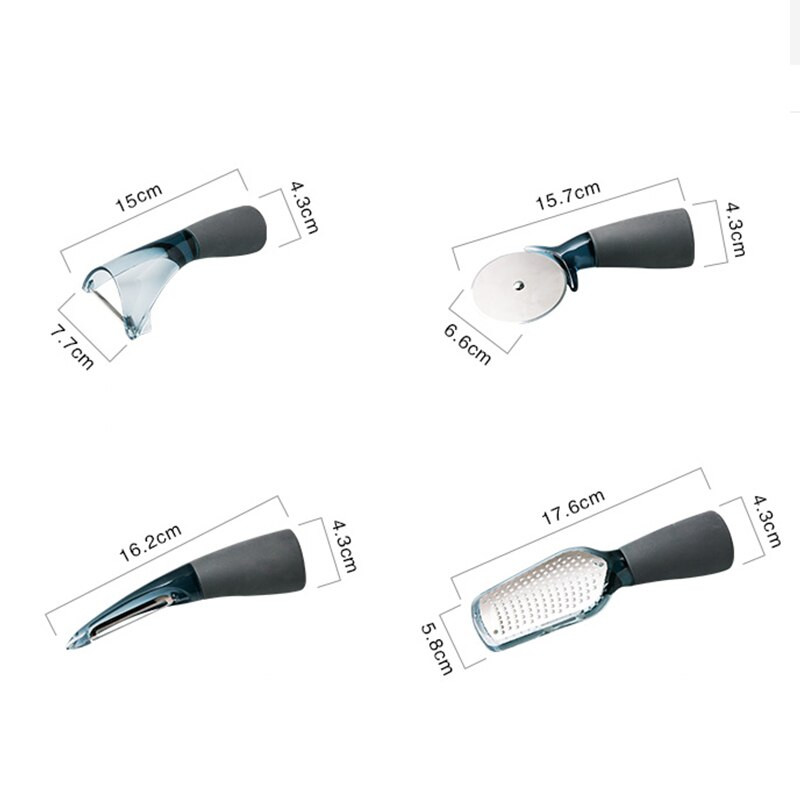 Nordic TPR Нож за плодове от неръждаема стомана Белачка за картофи Резачка за сирене Самолет Ренде Разбийте нож за пица Кухненски инструмент за зеленчуци