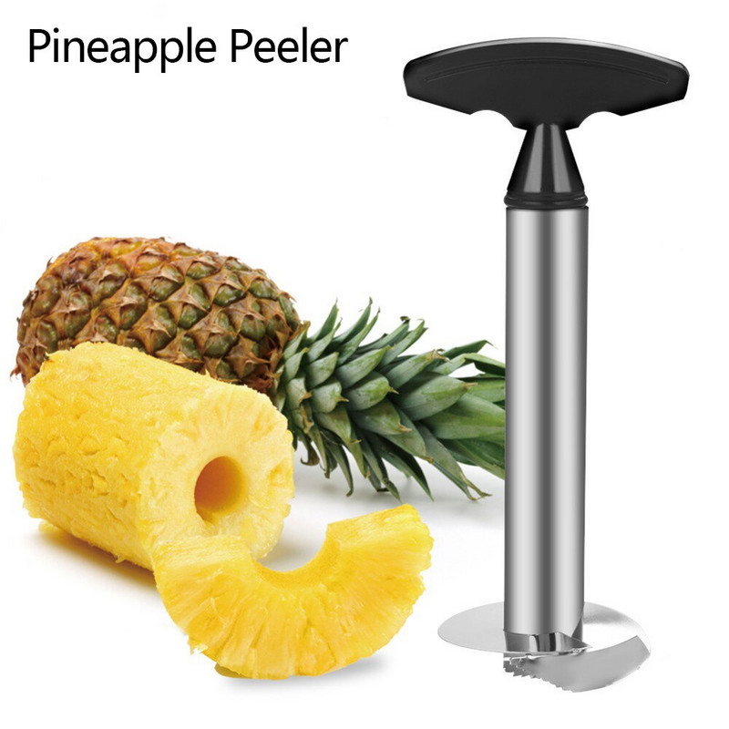 1 db rozsdamentes acél ananászhámozó konyhai kiegészítők Ananászszeletelő Könnyen használható Gyümölcsvágó éttermi eszközök