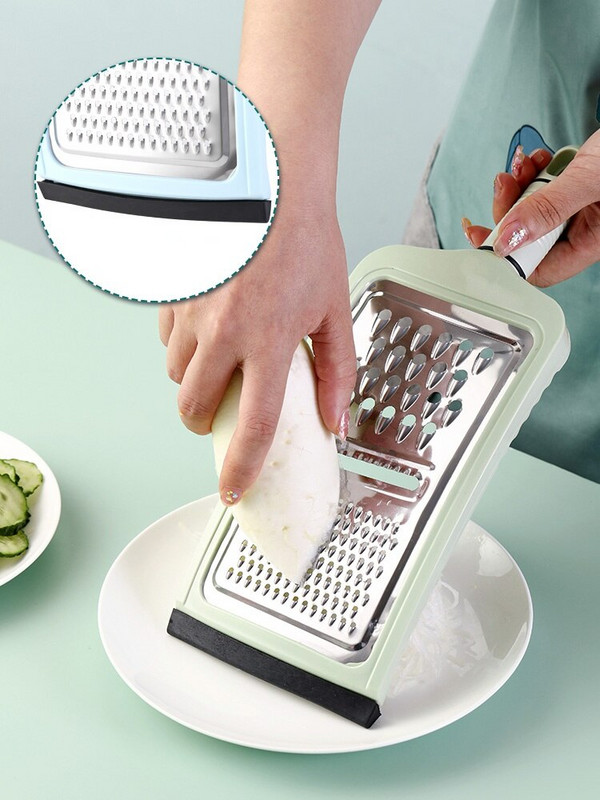 Rozsdamentes acél aprító vágó, kézi kézi zöldségszeletelő, könnyen tisztítható reszelő fogantyúval Többcélú otthoni konyhai eszköz