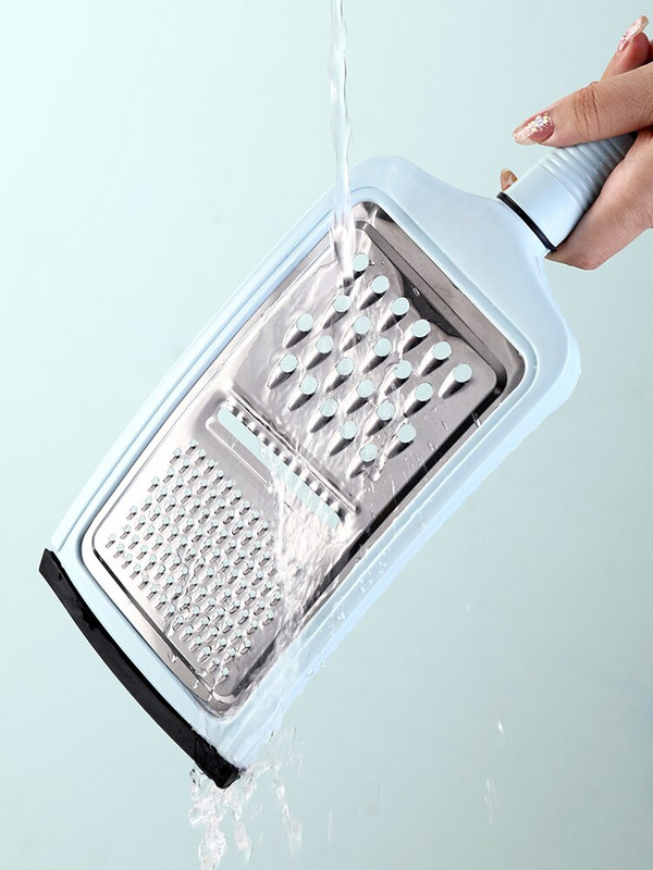 Rozsdamentes acél aprító vágó, kézi kézi zöldségszeletelő, könnyen tisztítható reszelő fogantyúval Többcélú otthoni konyhai eszköz