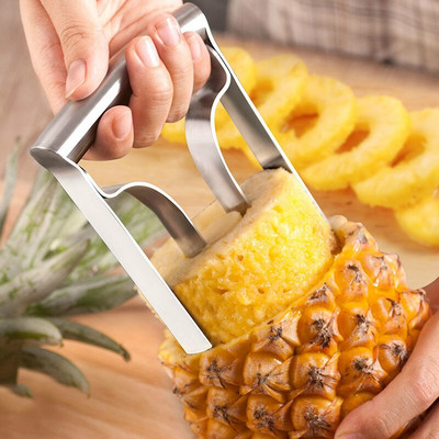 Bucătărie Gătit Fructe Legume Instrumente Oțel inoxidabil Dinți de ferăstrău Tăiător de ananas Cuțit Tăiător de ananas