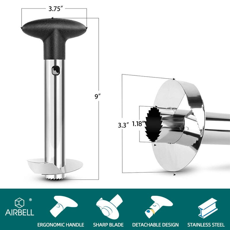 Χειροκίνητο μαχαίρι κοπής ανανά Πολυλειτουργικός πυρήνας φρούτων από ανοξείδωτο χάλυβα Φορητός σπιράλ οικιακός αποφλοιωτής αξεσουάρ κουζίνας