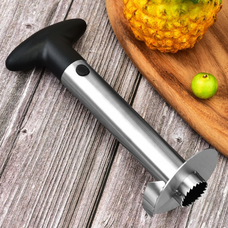 Rozsdamentes acél gyümölcs-ananászmag szeletelő Hámozó Vágó Szeletelő Ananászszeletelő Gyümölcskés Ananászvágó Konyhai kütyü