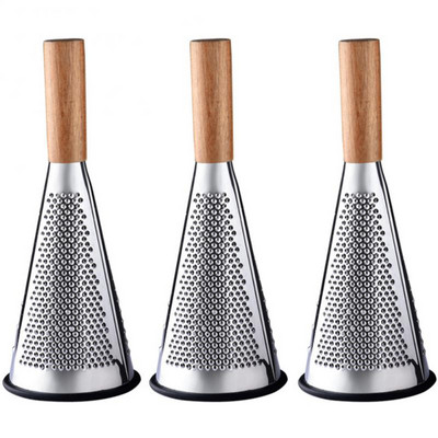 Για κουζίνα Creative Cone Φρούτα Λαχανικά Τρίφτης Σκόρδο Μύλος Κόφτης Εγχειρίδιο Κουζινομηχανή Ξύλινη λαβή Αξεσουάρ σπιτιού