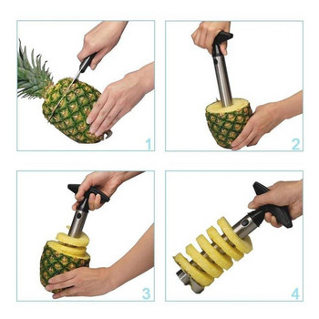 Резачка за белачка за ананас от неръждаема стомана Лесни инструменти за рязане на плодове за домашна кухня Аксесоари за западен ресторант