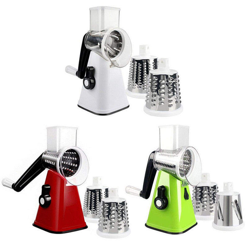 Rozsdamentes acél kézi zöldség szeletelő konyhai mandolin sajt aprító cukkini tésztás spagetti készítő spirál szeletelő