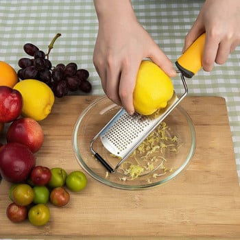 Pro τρίφτης, Lemon Zester, Parmesan Zester, σοκολάτα, με λεπίδα από ανοξείδωτο ατσάλι από κοφτερό ξυράφι, προστατευτικό κάλυμμα και βούρτσα καθαρισμού