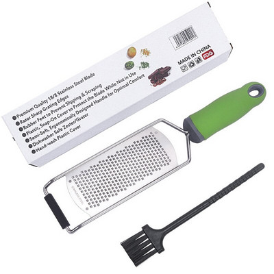 Pro τρίφτης, Lemon Zester, Parmesan Zester, σοκολάτα, με λεπίδα από ανοξείδωτο ατσάλι από κοφτερό ξυράφι, προστατευτικό κάλυμμα και βούρτσα καθαρισμού