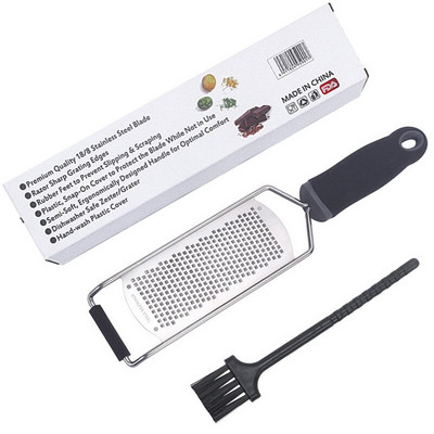 Pro τρίφτης, Lemon Zester, Parmesan Zester, σοκολάτα, με λεπίδα από ανοξείδωτο ατσάλι από κοφτερό ξυράφι, προστατευτικό κάλυμμα και βούρτσα καθαρισμού