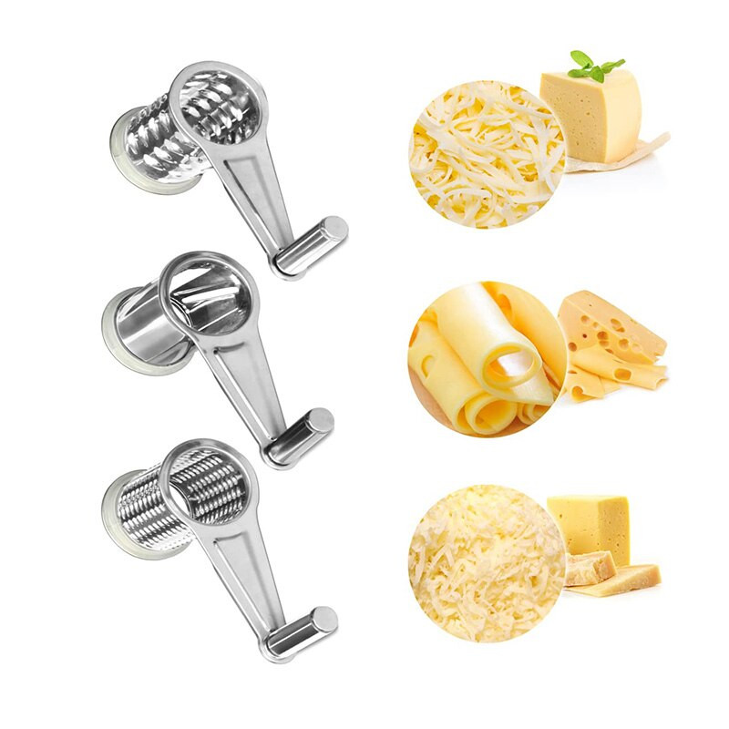 1/2/3/4 dobok pengék forgó sajtreszelő rozsdamentes acél sajtvágó sajtszeletelő sajt aprító vaj dióvágó konyhai kütyük