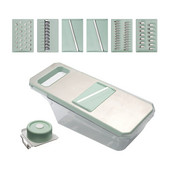 Φρούτα Αντιολισθητικό Κόφτη Λαχανικών Hand Guard 6 Blades Manual Grating Multifunctional Carrot Potato Home Kitchen with Drin Basket