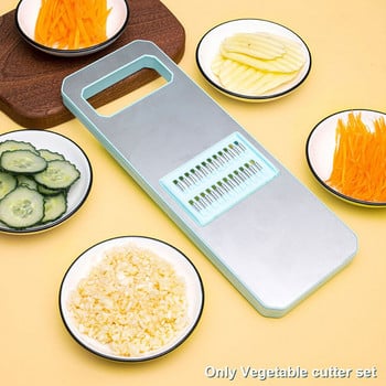 Αντιολισθητικό προστατευτικό χεριών Vegetable Cutter Practical Multifunctional Home Kitchen Slicing 6 Blades Manual Shredding with Drin Basket