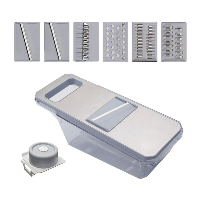 Τρίφωμα προστατευτικό χεριών με καλάθι αποστράγγισης εργαλείο μαγειρέματος οικιακή κουζίνα 6 λεπίδων Πολυλειτουργικός κόφτης λαχανικών τεμαχισμός πατάτας καρότου