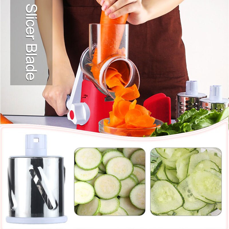 Κόφτης λαχανικών για οικιακή κουζινομηχανή εγχειρίδιο επιτραπέζιου τρίφτη τυμπάνων για στρογγυλό κόφτη πατάτας μαντολίνο