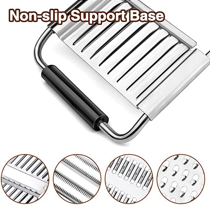 Rozsdamentes acél aprító vágó, kézi kézi zöldségszeletelő, könnyen tisztítható reszelő fogantyúval Többcélú otthoni konyhai eszköz