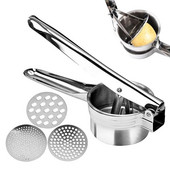 Potato Ricer από ανοξείδωτο χάλυβα Potato Ricer με 3 εναλλάξιμους δίσκους Kitchen Mill Mashing & Tritting Fruits &