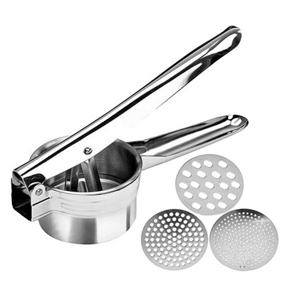 Potato Ricer από ανοξείδωτο χάλυβα Potato Ricer με 3 εναλλάξιμους δίσκους Kitchen Mill Mashing & Tritting Fruits &