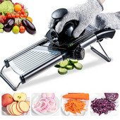 304 Ανοξείδωτο ατσάλι Mandoline Professional Vegetable Slicer Ρυθμιζόμενος κόφτης Τρίφτης λαχανικών με λεπίδες Αξεσουάρ κουζίνας