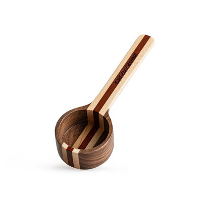 Graikinio riešuto matavimo šaukštas Kaušas kavos pupelės Virtuvės matavimo įrankis Medinis šaukštas spalvų derinimo serija