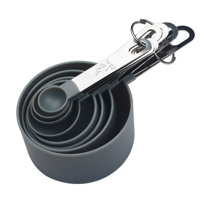 8 buc/set linguri multifuncționale ceașcă instrumente de măsurat cafea accesorii de copt din oțel inoxidabil, mâner din plastic, gadgeturi de bucătărie