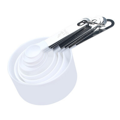 8 buc/set linguri multifuncționale ceașcă instrumente de măsurat cafea accesorii de copt din oțel inoxidabil, mâner din plastic, gadgeturi de bucătărie
