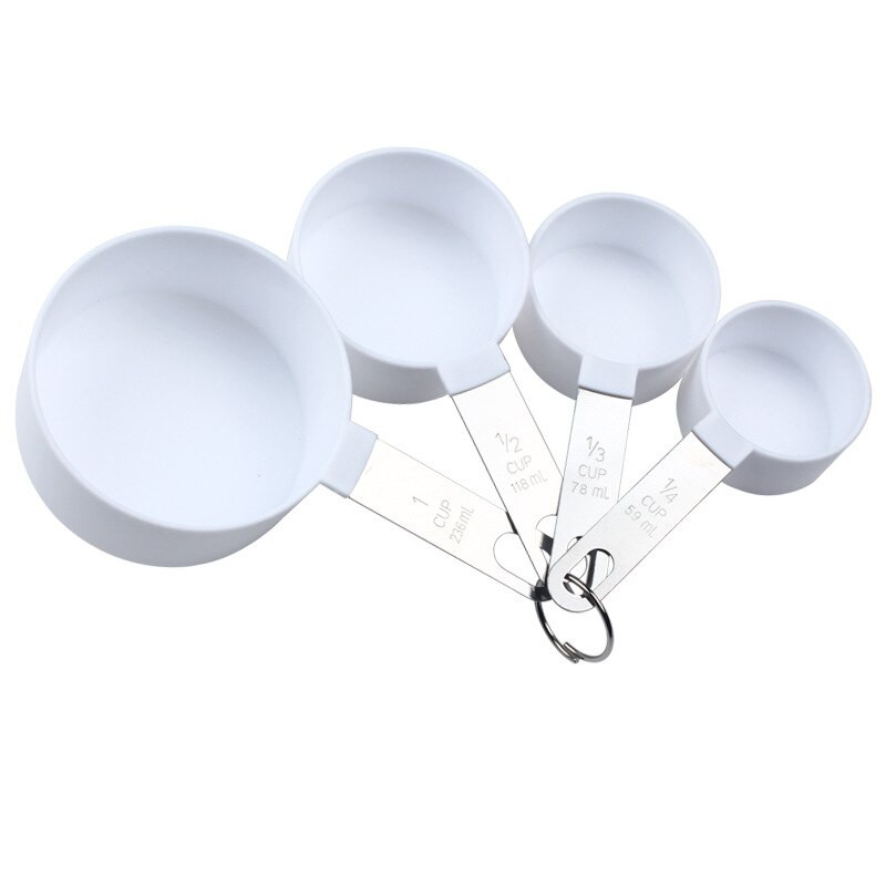 8 vnt. / rinkinys Daugiafunkcis šaukštai puodelis kavos matavimo įrankiai PP kepimo priedai nerūdijančio plieno plastikinės rankenėlės virtuvės prietaisai