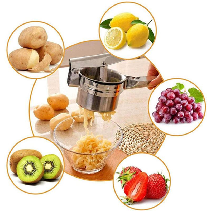 Potato Ricer από ανοξείδωτο χάλυβα Potato Ricer με 3 εναλλάξιμους δίσκους βαρέως τύπου Potato Masher and Ricer από ανοξείδωτο χάλυβα