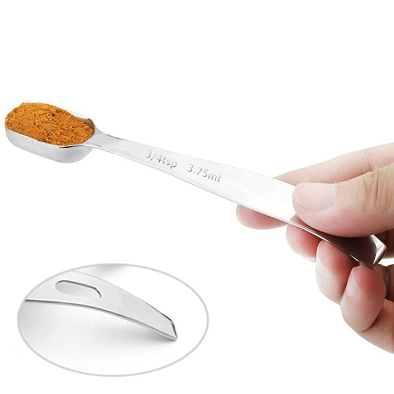 6 τμχ/σετ Ρυθμιζόμενα μεζούρα πολλαπλών χρήσεων από ανοξείδωτο ατσάλι Μεζούρα για καφέ σε σκόνη μπαχαρικών μεζούρα 2021