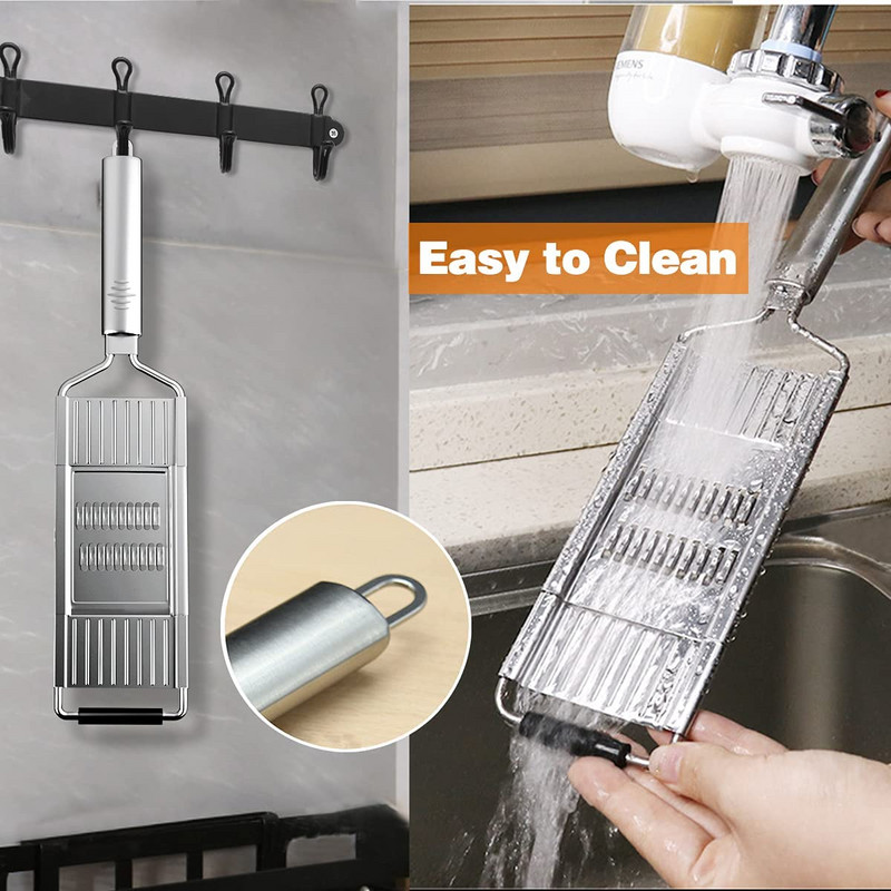 Τρίφτης λαχανικών από ανοξείδωτο χάλυβα Κόφτης λαχανικών Εύκολος καθαρισμός Τρίφτης με λαβή Αξεσουάρ κουζίνας πολλαπλών χρήσεων