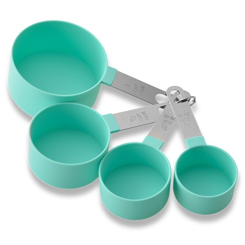 Μεζούρα μεζούρα με σκεύος ψησίματος Nordic Style Σετ μεζούρα 4 τεμαχίων με λαβή από ανοξείδωτο χάλυβα με ζυγαριά