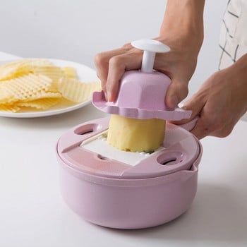 Peeler Peeler Vegetable Veggie Tools 11 Straw in Potato Slicer Slice Kitchen 1 with Strainer Triter Chopper λαχανικών καρότο