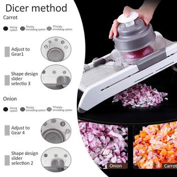 Tool Vegetable Cutter Kitchen Blades 304 Slicer Professional Adjustable Steel Stainless Grater Manual Vegetable Vegetable with