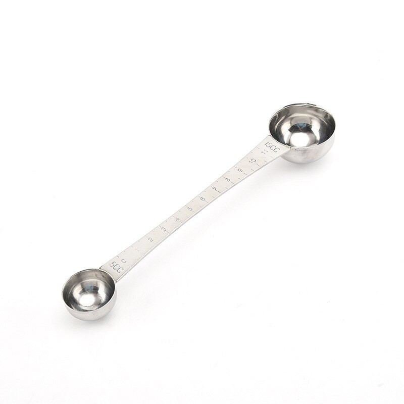 Μεζούρα καφέ με βαθμονομημένες διπλές άκρες Graduated Ψητό Εργαλείο με Μακρύ Λαβή Με Ζυγαριά Καφέ κουζίνας